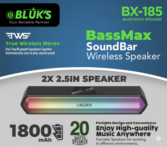 BX-185 BassMax Wireless Soundbar Speaker