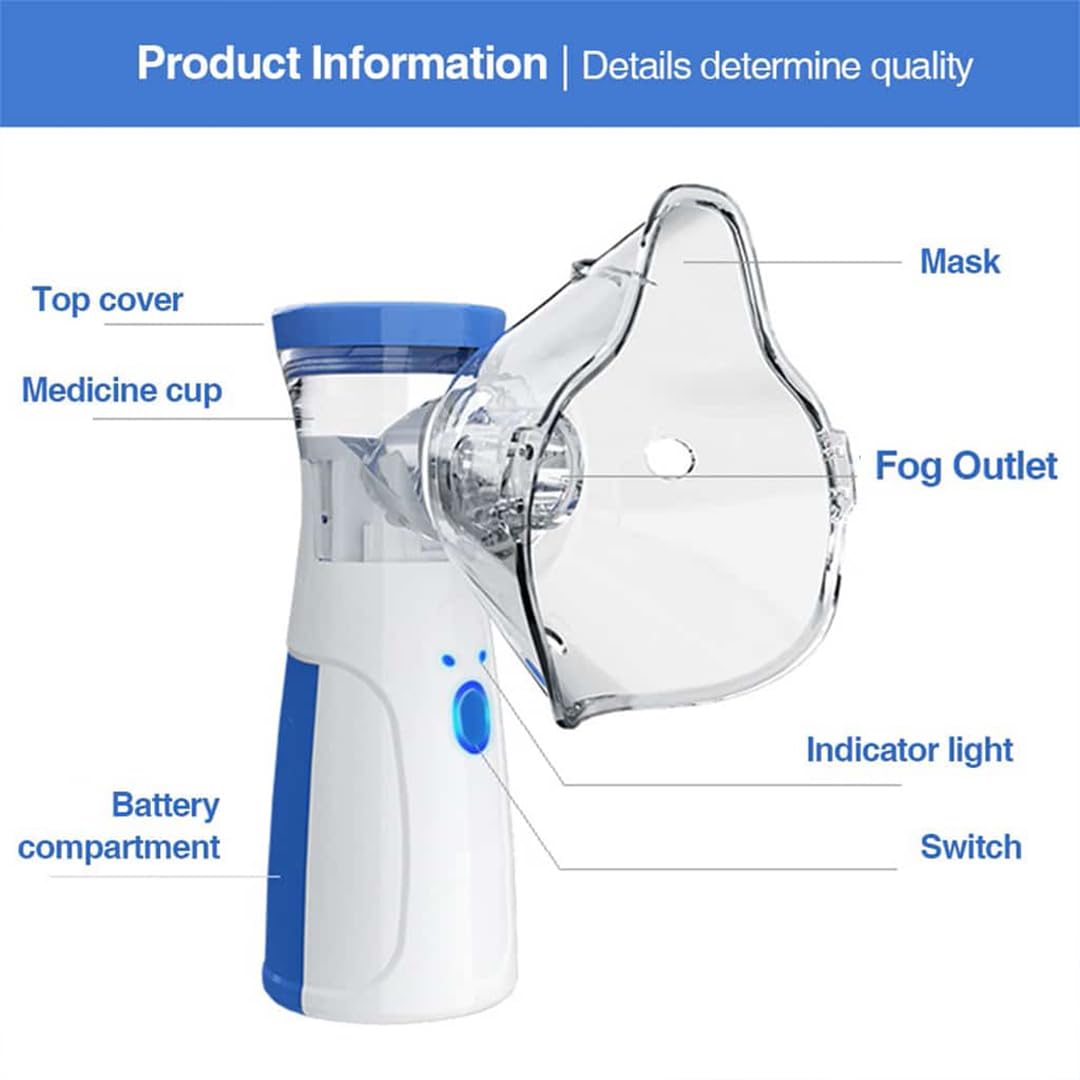 Portable Mesh Nebulizer JSL-W302 – Handheld Mini Inhaler for Adults & Kids
