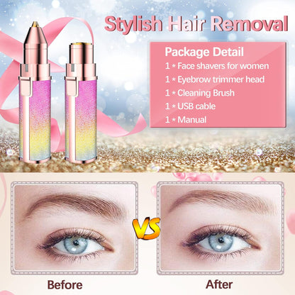 2-in-1 Smooth Finish Facial Hair Remover