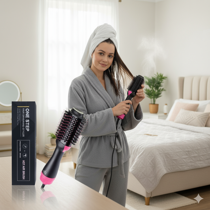 One-Step Hot Air Dryer Brush and Hair Straightener