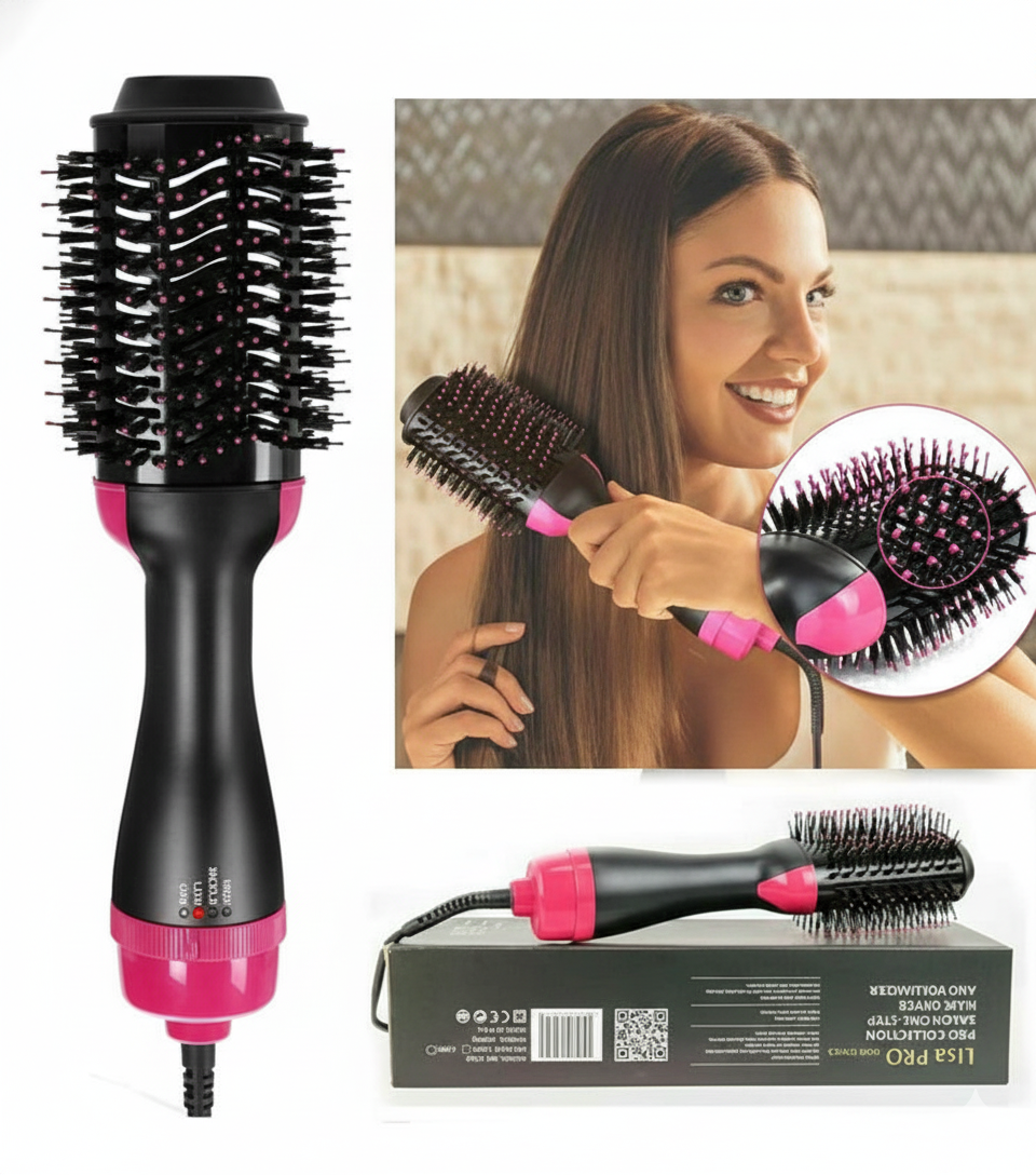 One-Step Hot Air Dryer Brush and Hair Straightener